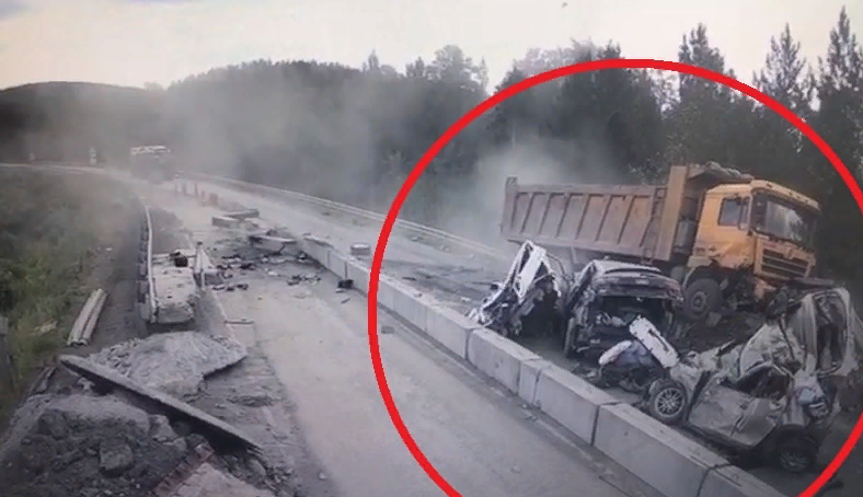 авария с грузовиком на трассе М-5